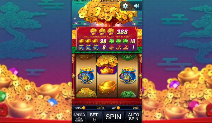 Shake the tree to get gold at Rich Tree